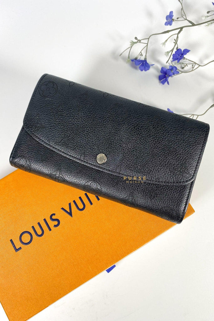LOUIS VUITTON Emilie Monogram Empreinte Leather Wallet Black-US