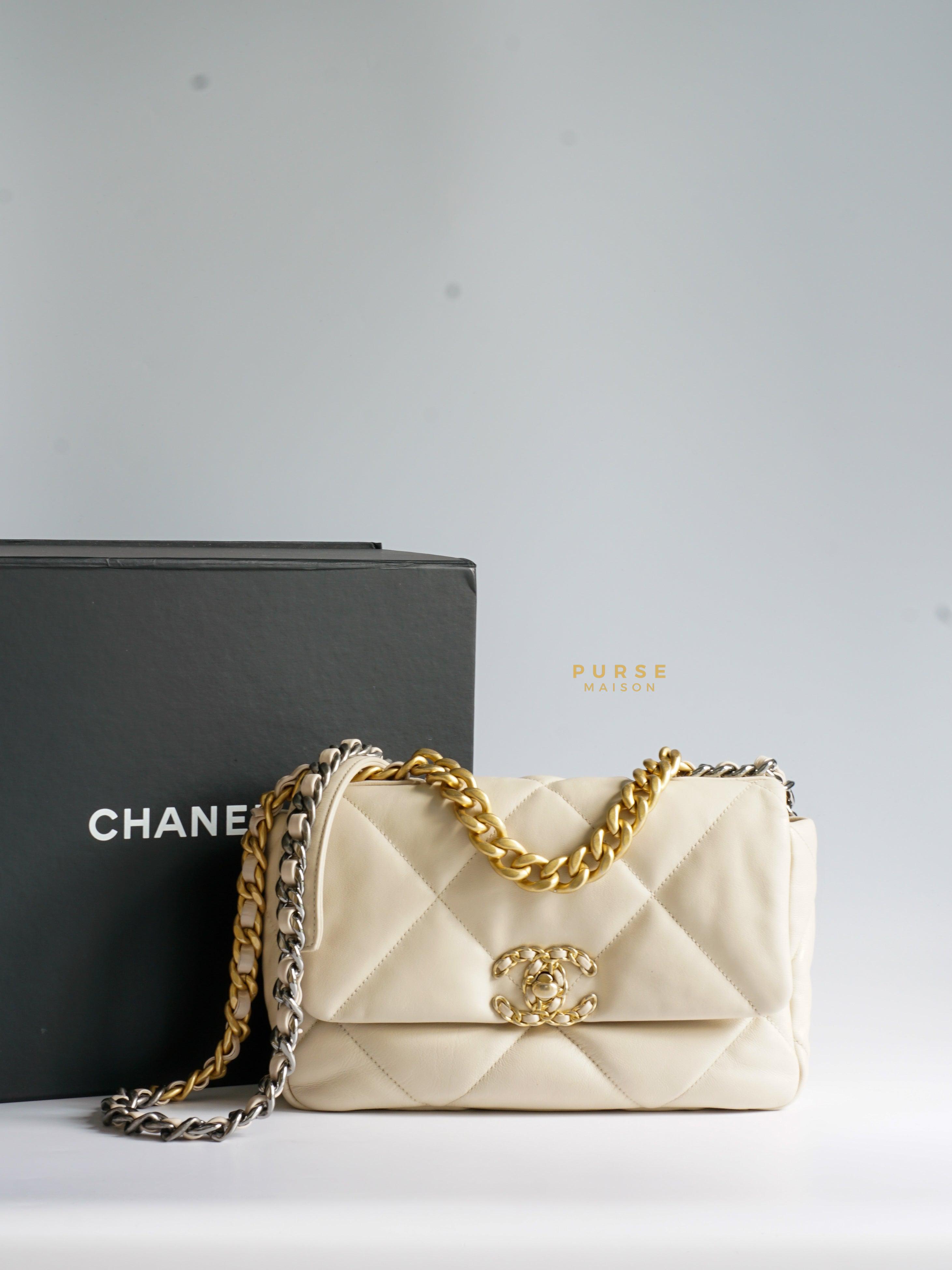 CHANEL CHANEL 19 Small Flap Bag in Red Goatskin  Dearluxe