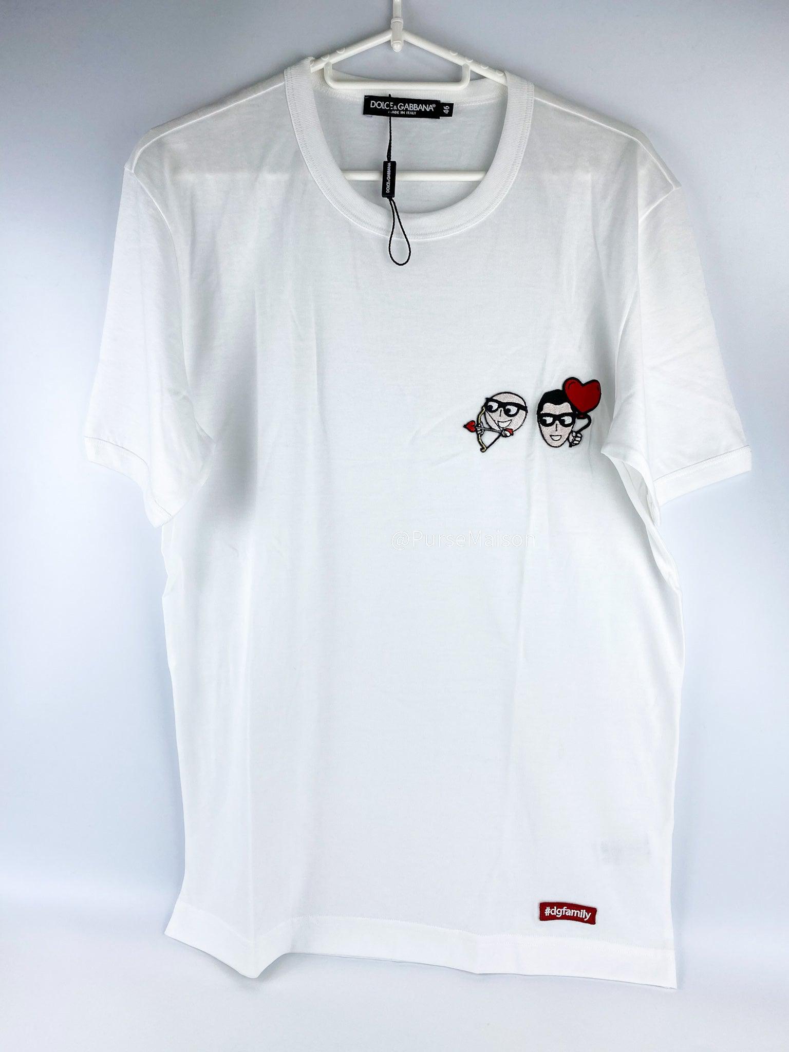Dolce & Gabbana Heart White T-Shirt Size 46 (Unisex) | Purse Maison