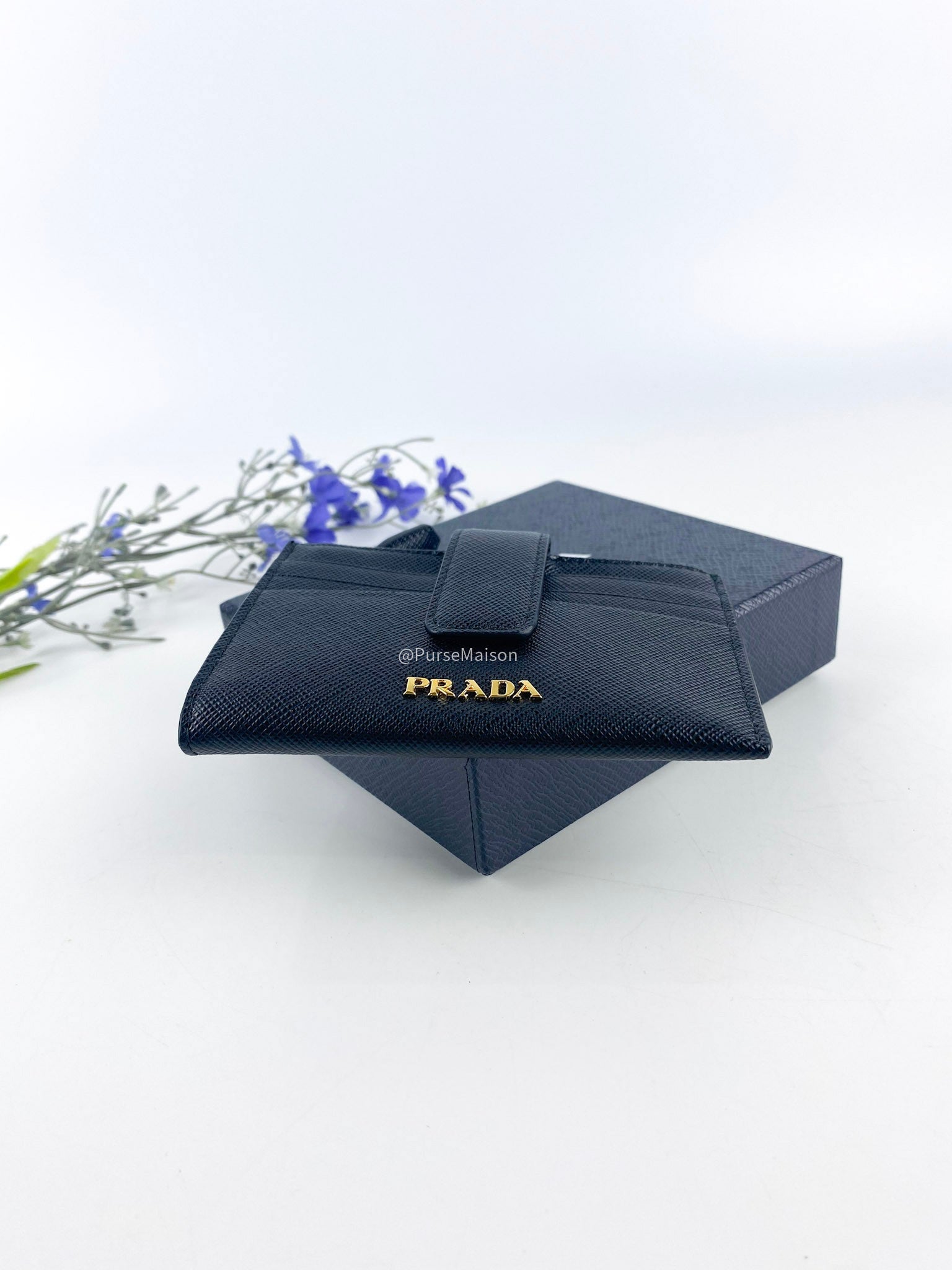 Prada 1MC026 Saffiano Metal Nero Wallet with Entrupy | Purse Maison