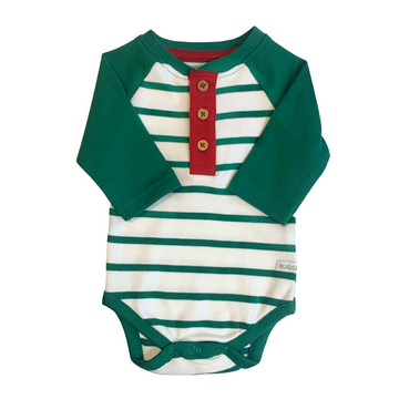 SALE! Pine & White Stripe Raglan Bodysuit