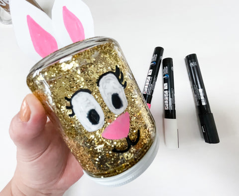 Creative Jar Reuse: Easter Bunny Glitter Jar