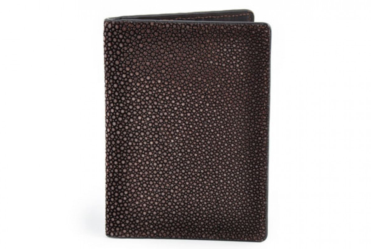 Passport Wallet - Stingray Leather - Walnut Brown