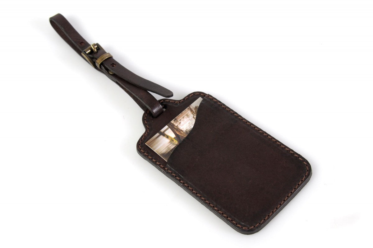 Luxury Leather Luggage Tag With Clip Personalised Vachetta 