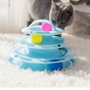 cat ball track tower