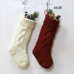 Free Shipping Wool Gift Knit Christmas Stockings Hanging