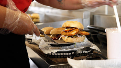 Plating Burgers at Jax Burger Shack