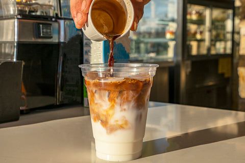 Iced Coffee being poured