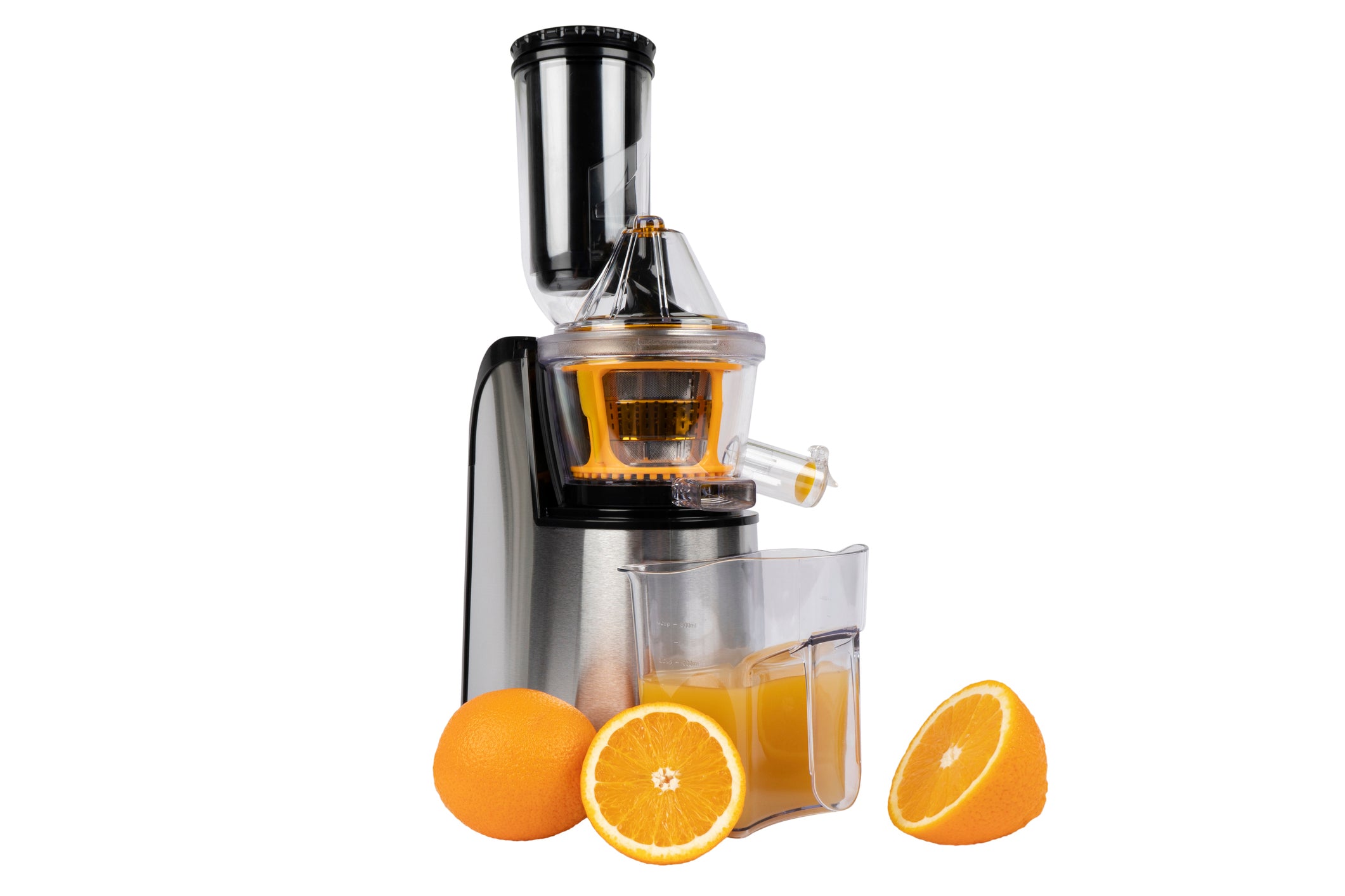 Citrus juicer extracting orange juice