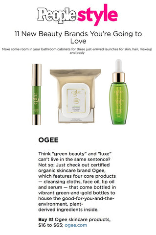 People Style, New beauty brand you will love: Ogee Organic Skincare