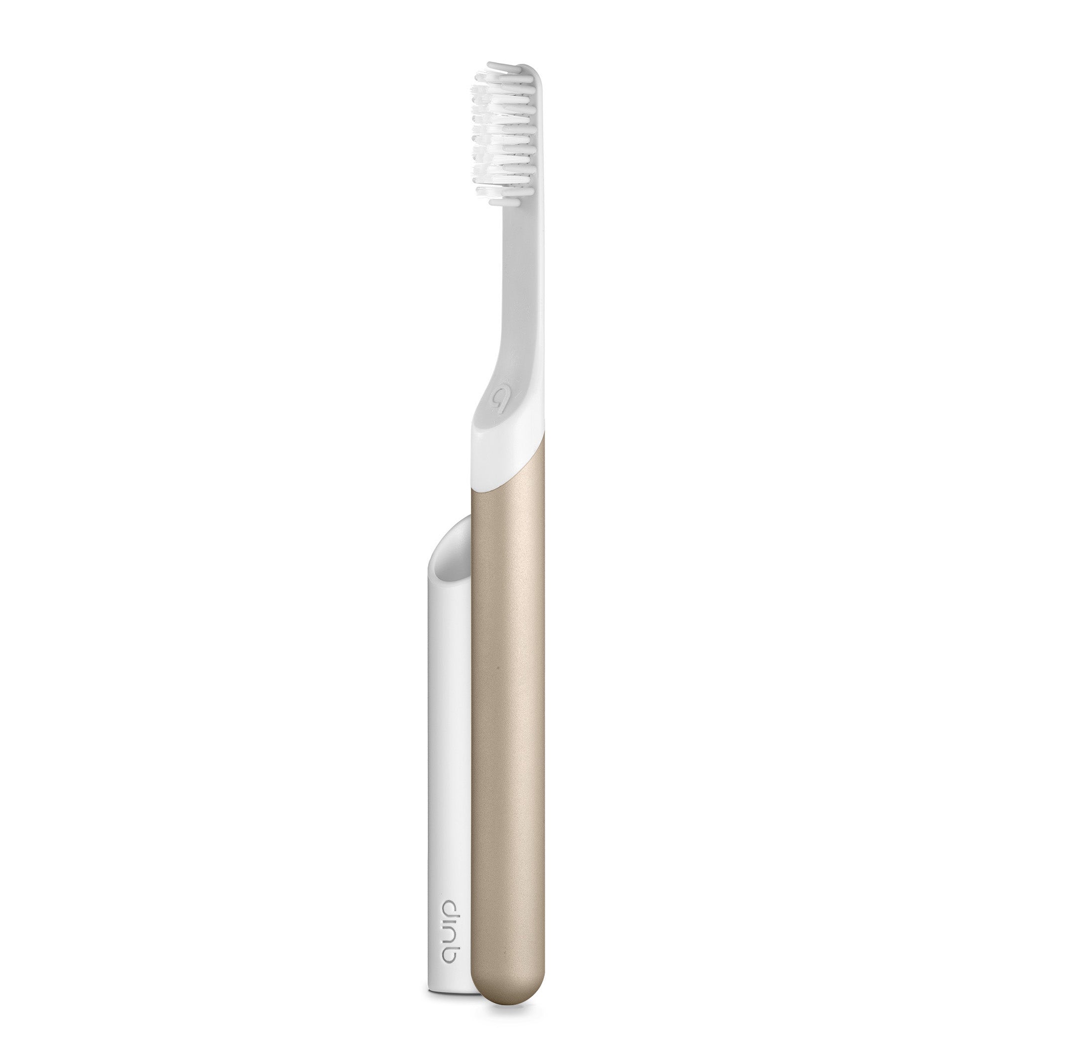 Quip, gold metal electric toothbrush