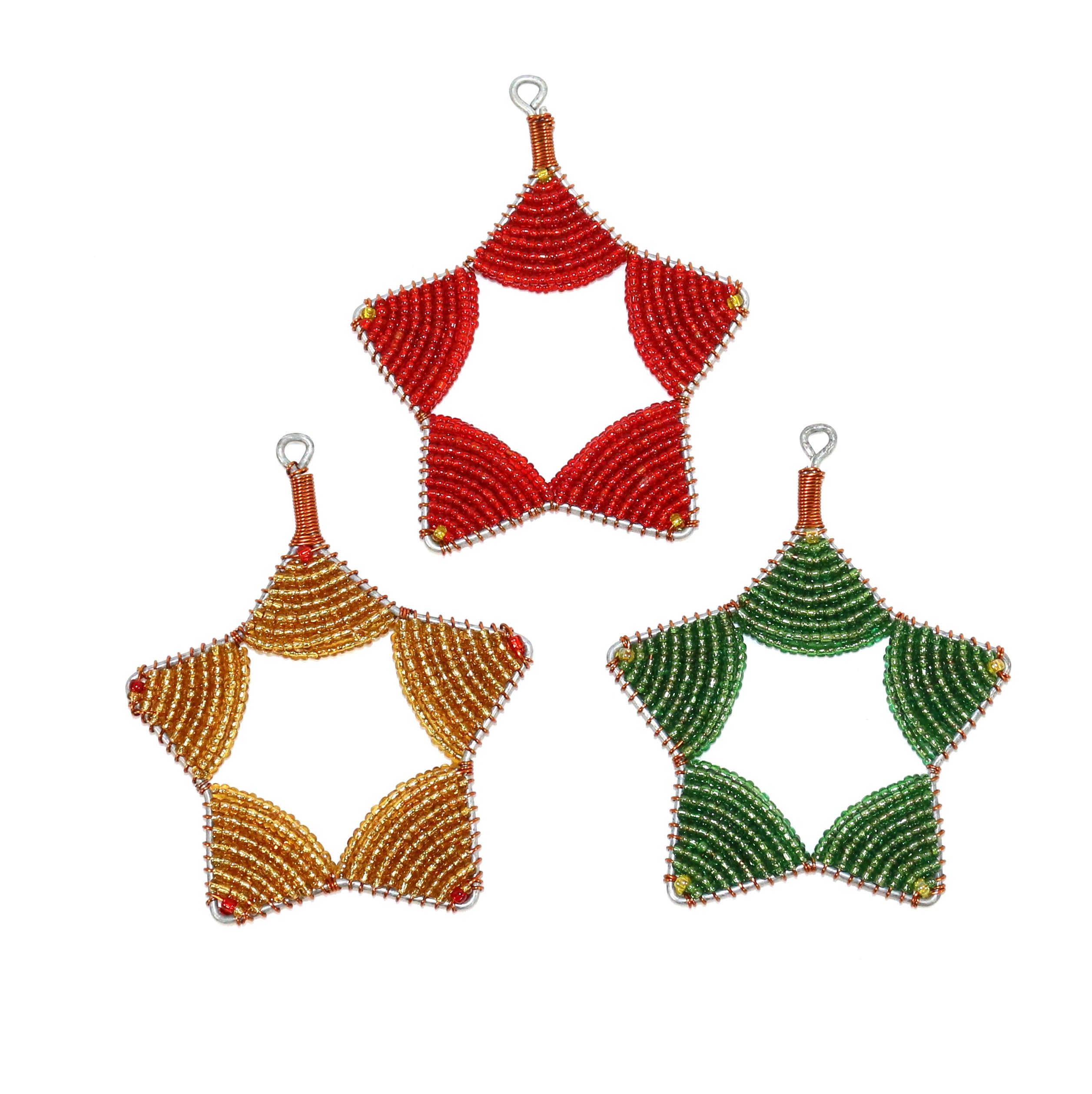 Glass Bead Garlands - Dresden Star Ornaments