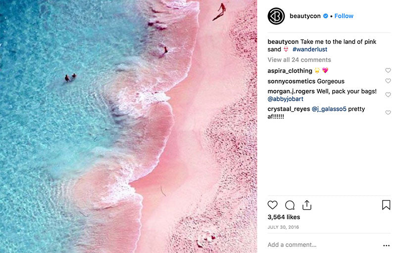 Worlds Most Instagrammed Beach Pink Sands Bahamas