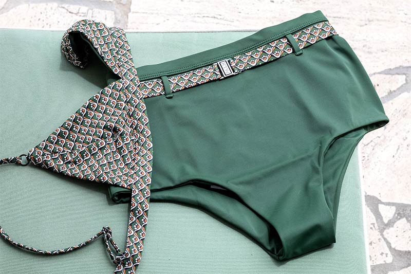 Palm Swimwear Green High Waisted Bikini