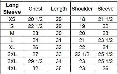 Size Chart - Rix Island Wear