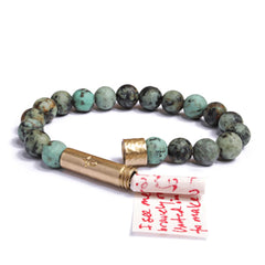 Matte African Turquoise Wishbeads Bracelet