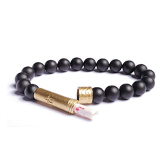 Matte Black Onyx Wishbeads Bracelet