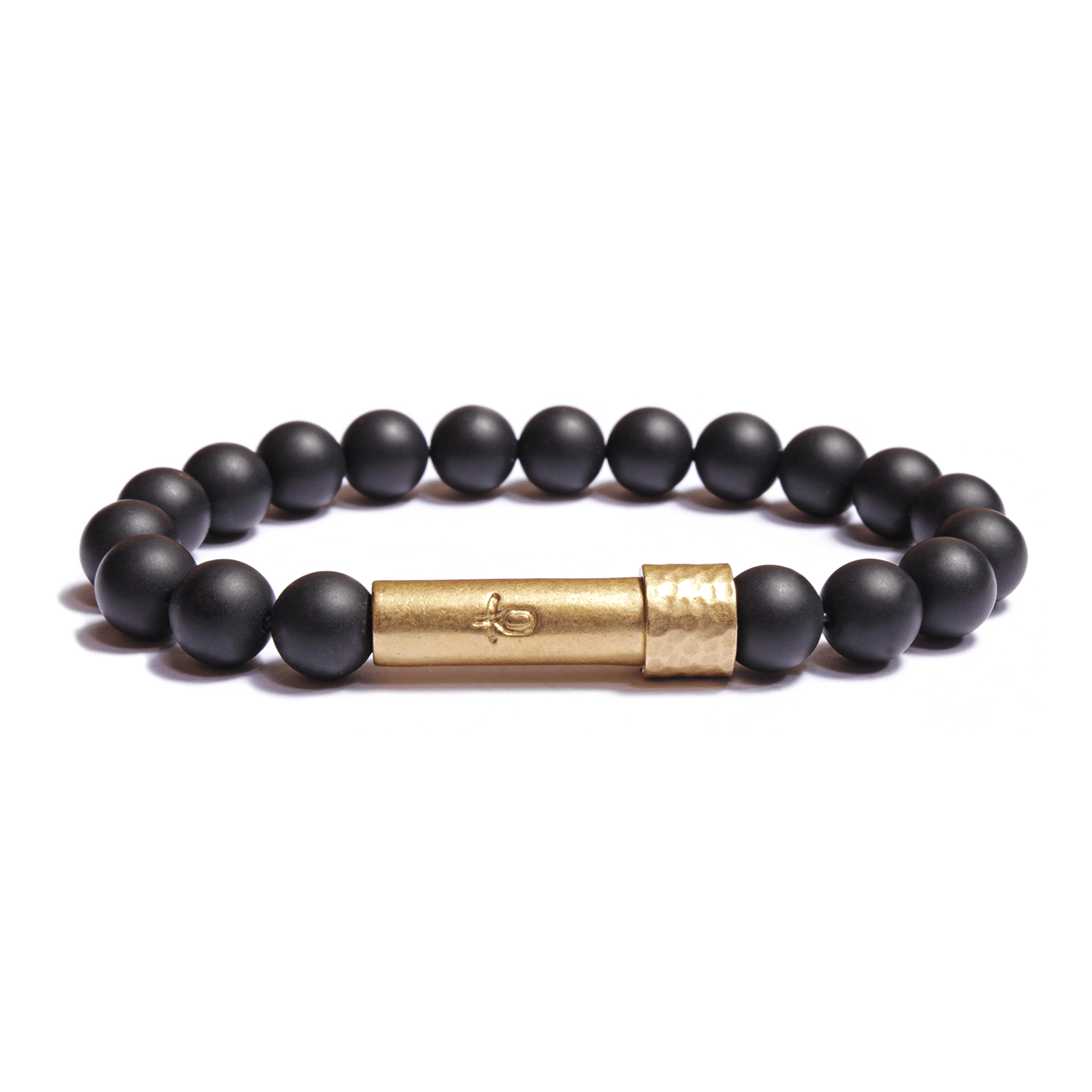 Matte Black Onyx Bracelet Wishbeads 6889