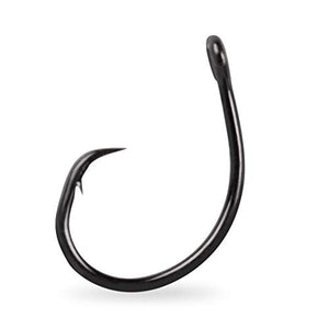 Mustad UltraPoint Demon Wide Gap Perfect in-Line Circle 1 Extra Fine Wire Hook | For Catfish, carp, bluegill to Tuna | Saltwater or Freshwater Fishing Hooks | Gear and Equipment, [Size 2/0, Pack of 25], Black Nickel