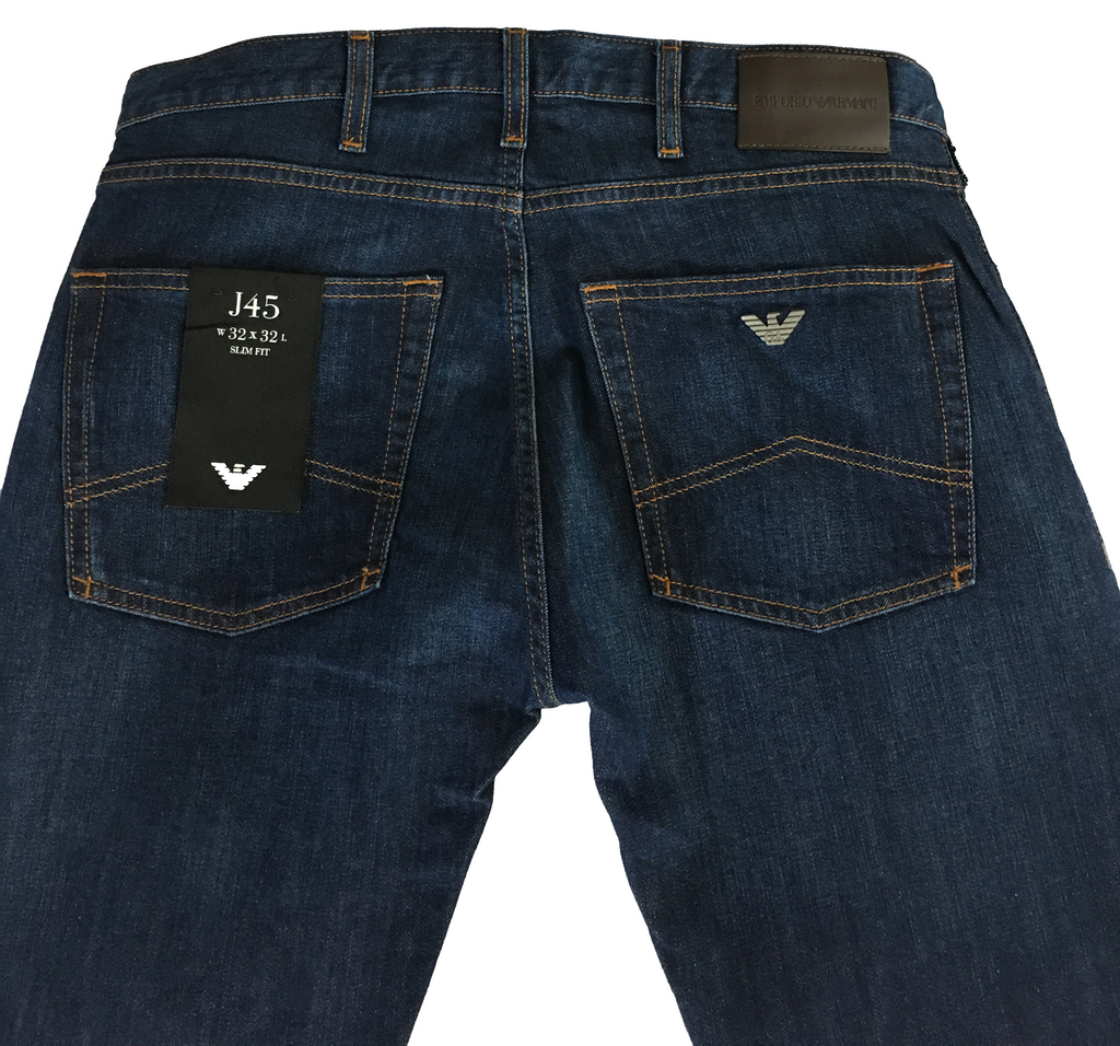 armani jeans j45 slim fit jeans blue