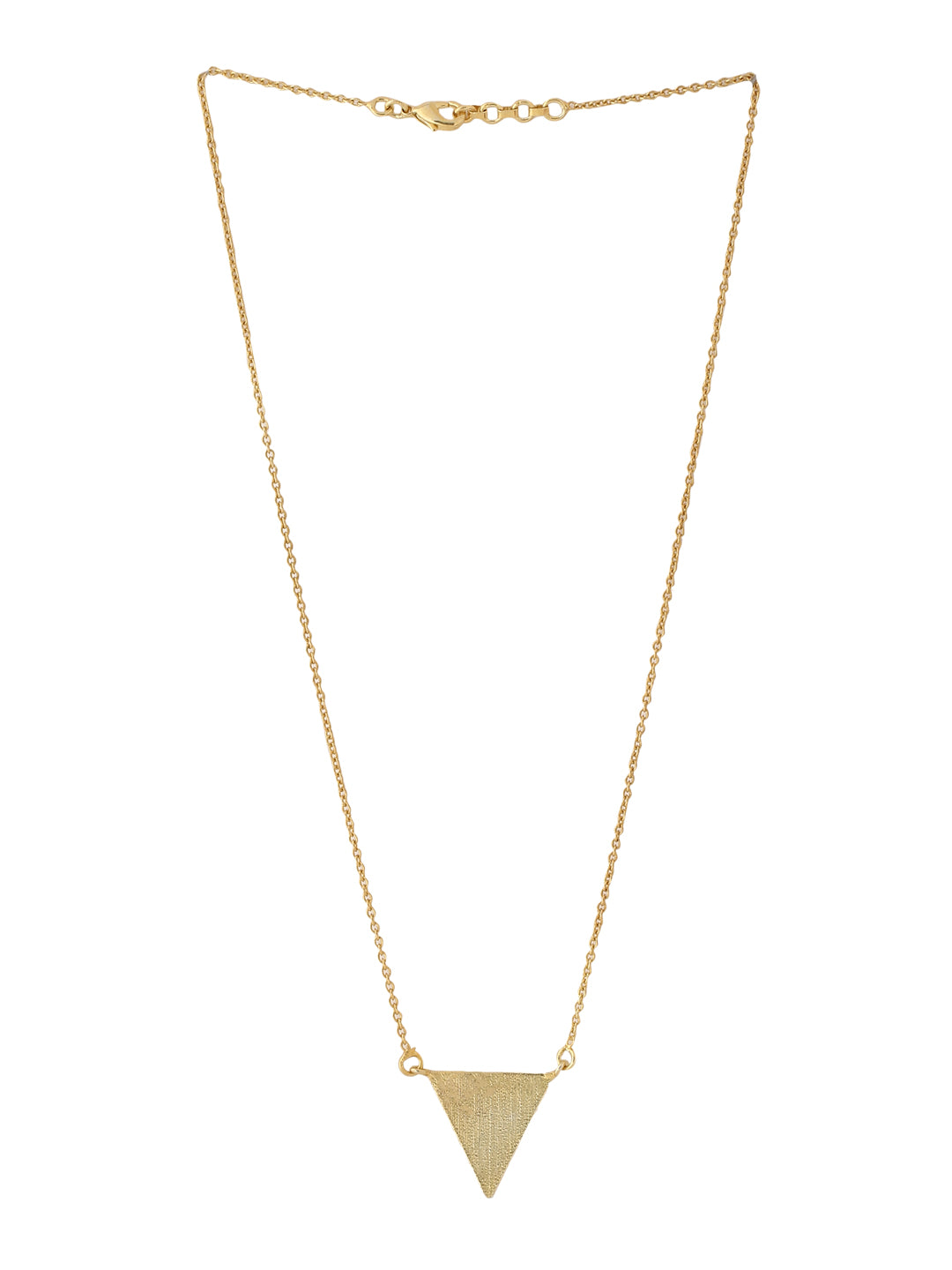 Gold Necklace with Double Triangle Pendant – Drumgreenagh