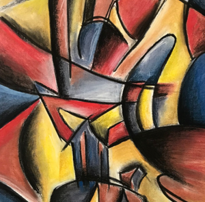 “Primary 2” By John Federlin, Pastel and Ink on Paper