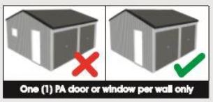 Garage kit rules one per wall Car Covers and Shelter