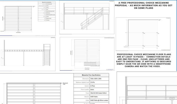 Mezzanine floor kits engineering diagrams