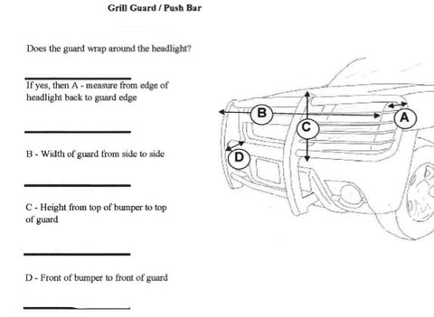 Ute Bull bar dimensions-