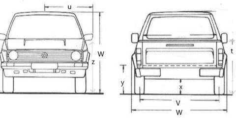 Utility front and rear dimensions, Custom Covers, Car Covers and Shelter