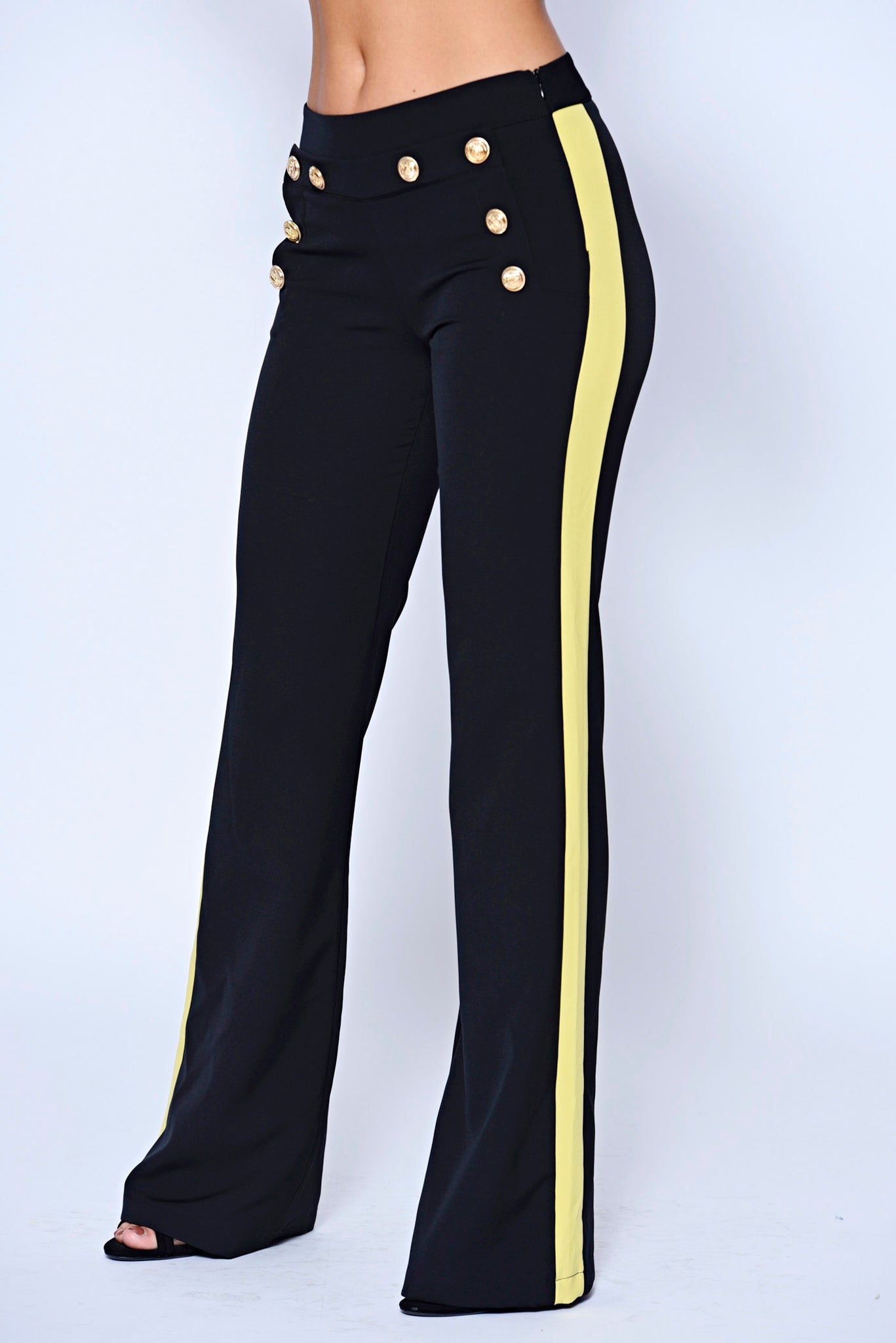 trousers with gold side stripe