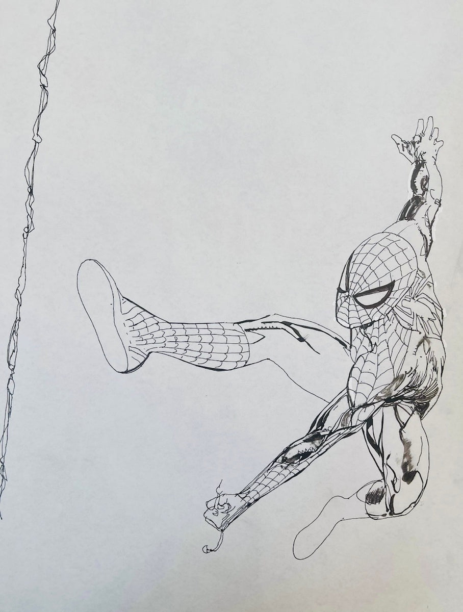 Spider-Man Sketch #4 (2022) – Bill Sienkiewicz Art