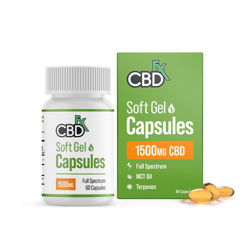 CBD +FX Hemp Soft Gel Capsules 1500mg 60pcs \u2014 Cbd.co.uk