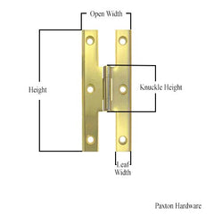 Measure H Hinges for Cabinet Doors