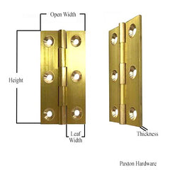 Measure Extruded Brass Hinge