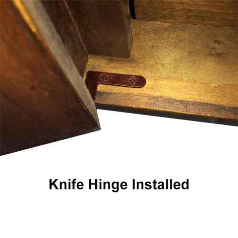 Installed Knife Hinge for doors hinged left