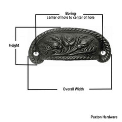 Measure Cast Iron Bin Pull