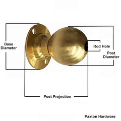 Measure wall mount post for brass railing