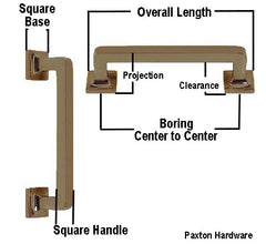 How to measure traditional antique cabinet handle