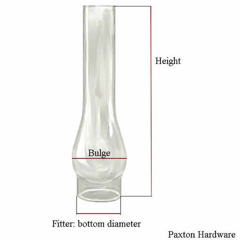 How to measure a glass chimney for an oil lamp