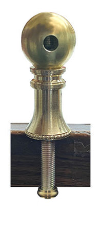 Railing Post attached with Brass Cap & Threaded Stem