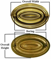 Measure Oval Hepplewhite Drawer Handles