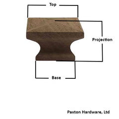 Measure Square Walnut Knob