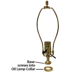Socket Adapter for Oil Lamp - Gold Cord