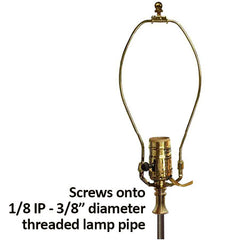 Lamp Assembly for 1/8 IP - 3/8" lamp pipe