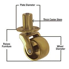 Old Style Furniture Caster Measurements