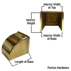 Measure Brass Toe Caps for furniture legs