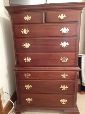 Chippendale Tall Chest with Period Drawer Pulls