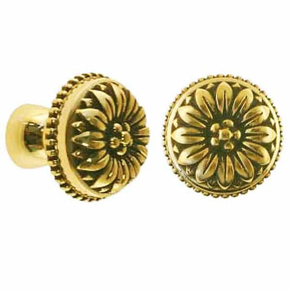 Victorian Cabinet Knobs, Antique Brass - Paxton Hardware