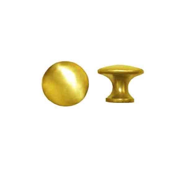 Screw-in Small Brass Knobs, round 1/2 inch - Paxton Hardware